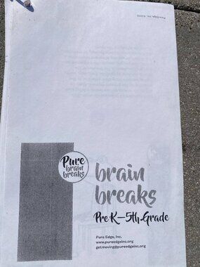 Brain Breaks- PreK- 5th Grade by Pure Edge Classroom Booklet